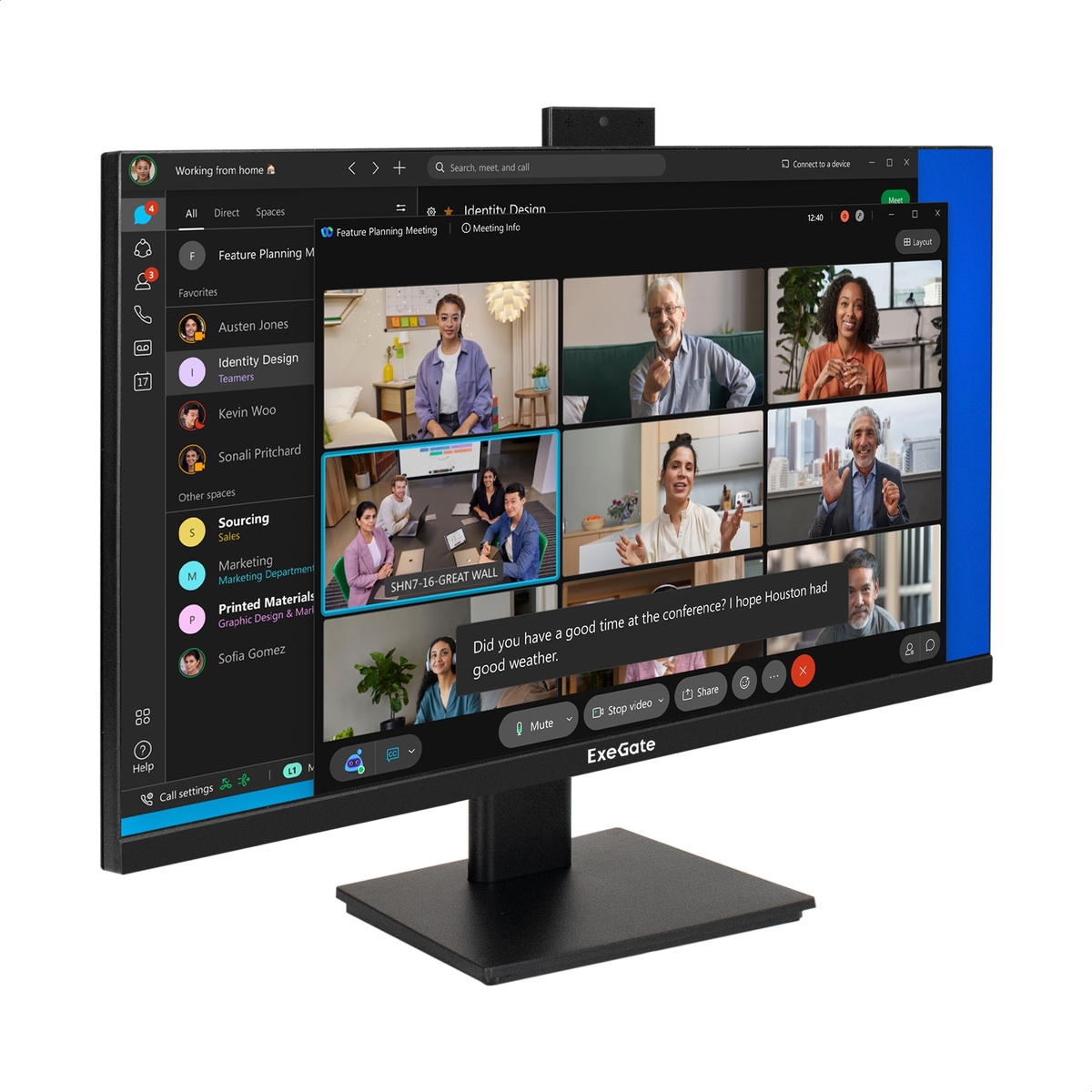 Монитор 27" ExeGate SuperView EA2700C черный