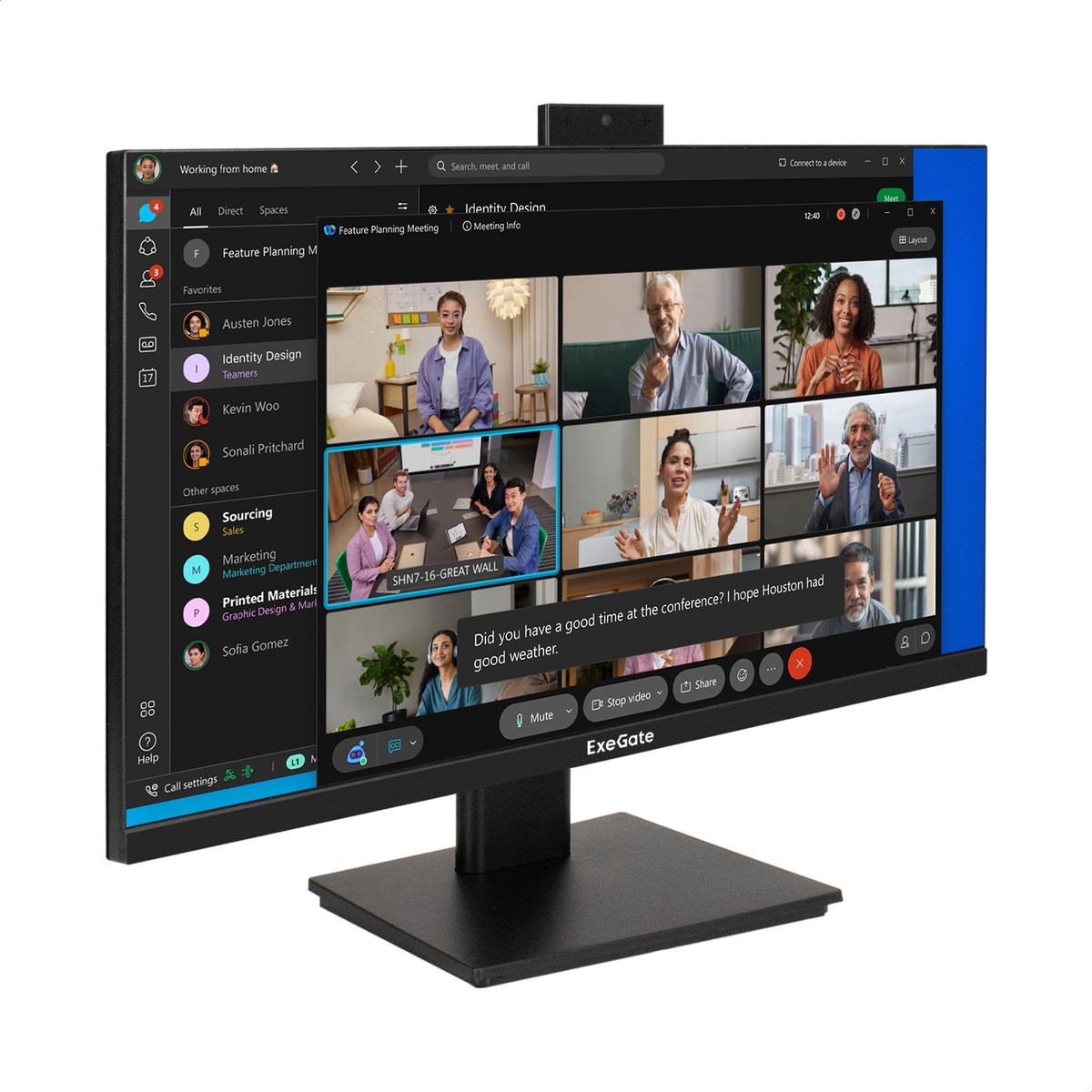 Монитор 23.8" ExeGate SuperView EA2400A черный