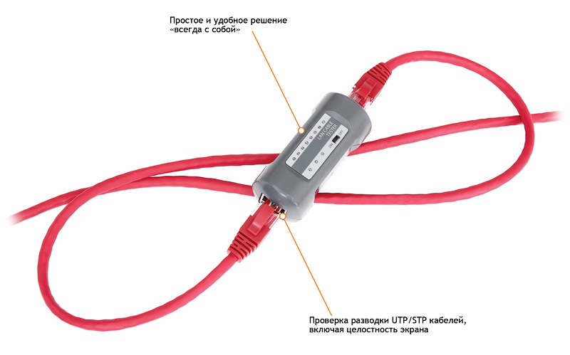 Тестер кабельный NIKOMAX NMC-TE400, RJ-45/8P8C