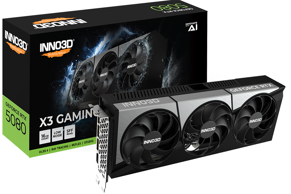 Видеокарта Inno3D NVIDIA GeForce RTX 5080 X3 GAMING OC, 16Gb GDDR7