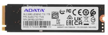 Твердотельный накопитель (SSD) ADATA 1Tb LEGEND 710, 2280, M.2, NVMe (ALEG-710-1TCS) Retail б/у, следы эксплуатации,