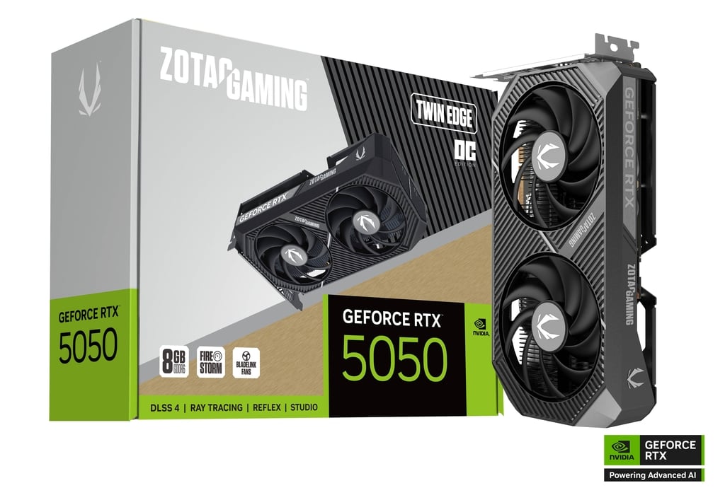 Видеокарта ZOTAC NVIDIA GeForce RTX 5050 Twin Edge OC, 8Gb GDDR6