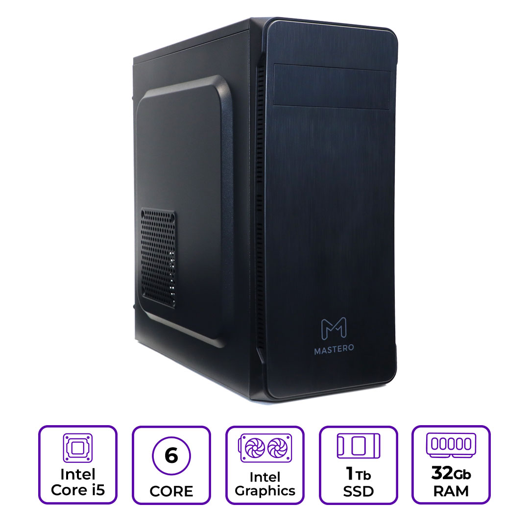 Системный блок Mastero Middle MSMMD04 (MSMMD04-I12400-32-1000-B-без ОС)