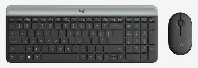 Клавиатура + мышь Logitech Combo MK470, USB, серый (920-009180)