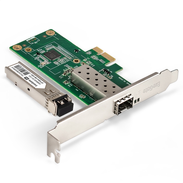 Сетевая карта ExeGate EXE-i210-F1 + EXT-1G-MM850-LC2-550M, 1xSFP, 1 Гб/с (EX298935RUS)