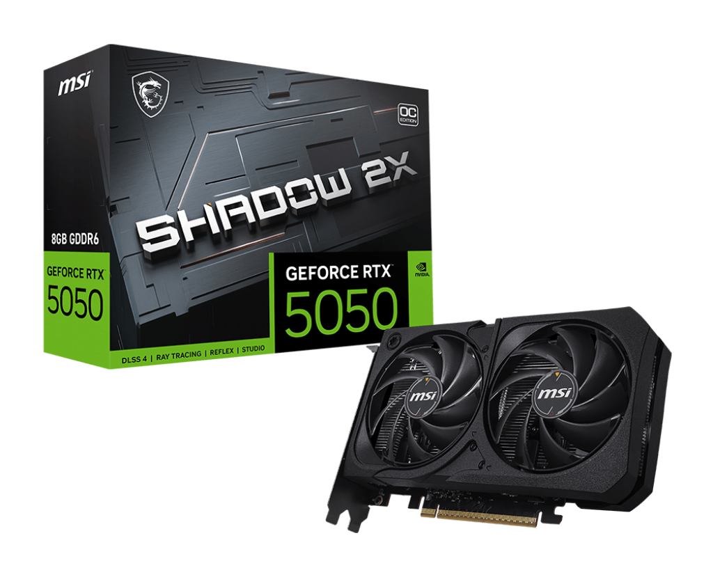 Видеокарта MSI NVIDIA GeForce RTX 5050 SHADOW 2X OC, 8Gb GDDR6