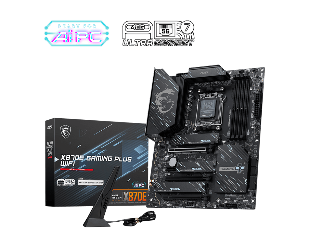 Материнская плата MSI X870E GAMING PLUS WIFI, AM5, AMD X870E, ATX