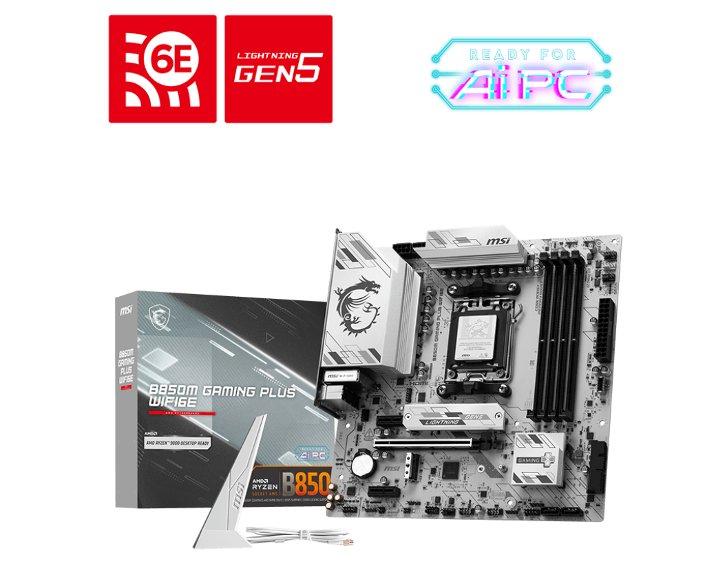 Материнская плата MSI B850M GAMING PLUS WIFI6E, AM5, AMD B850, mATX