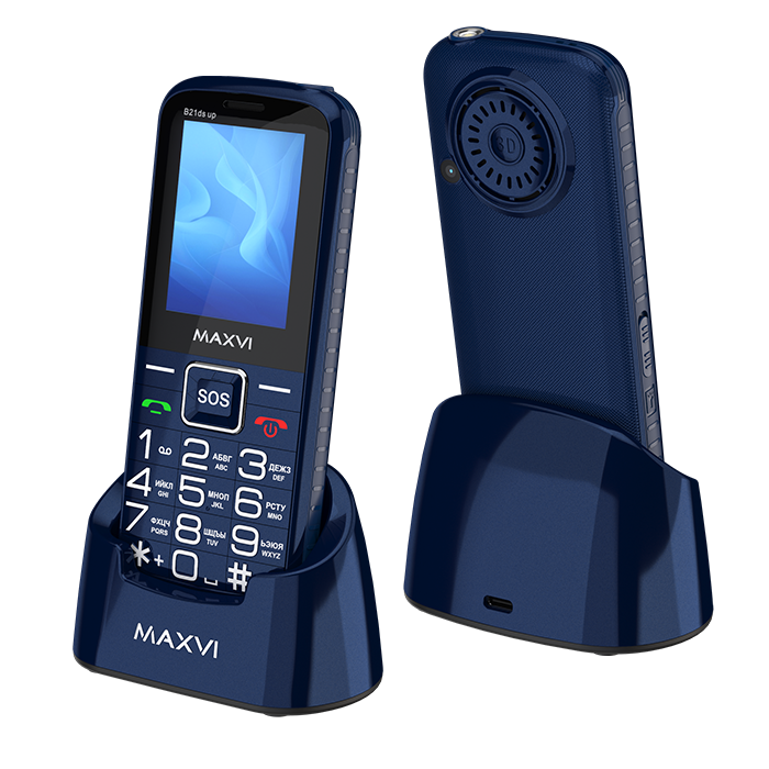 Мобильный телефон MAXVI B21ds up синий