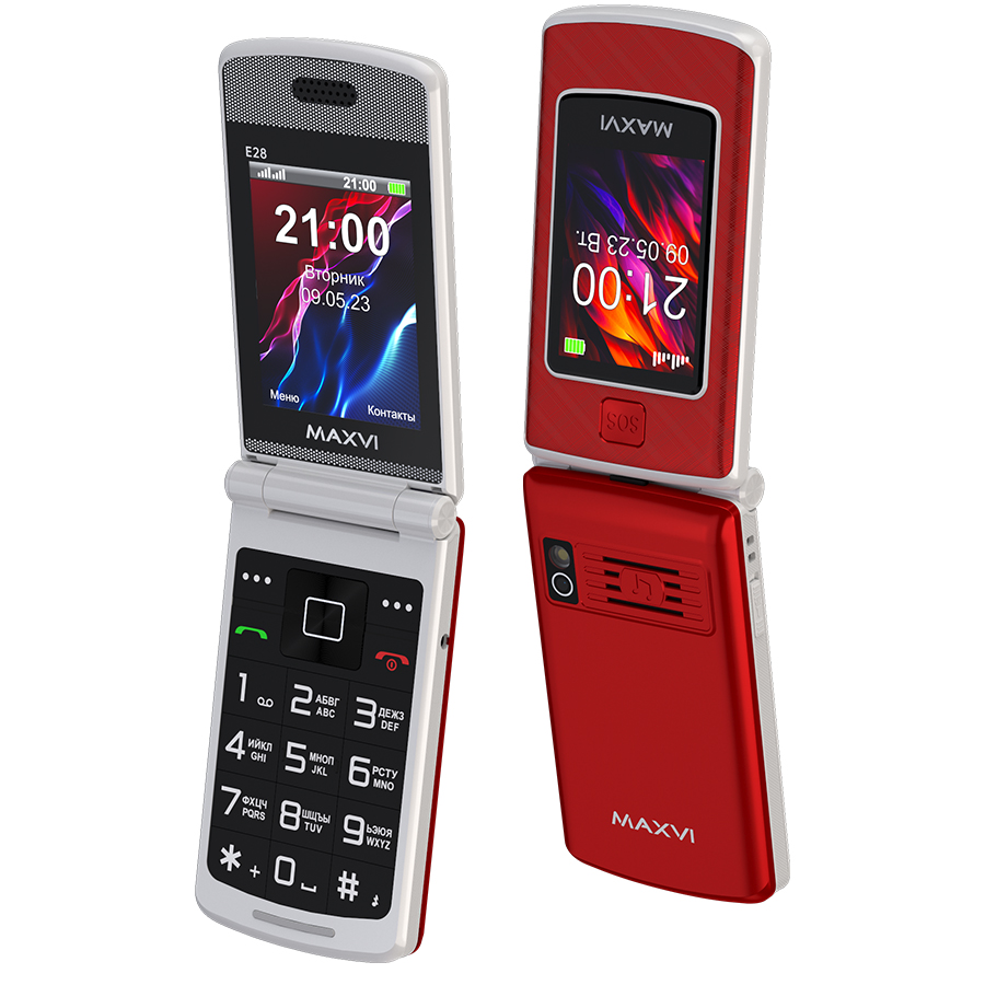 Мобильный телефон MAXVI E28 красный