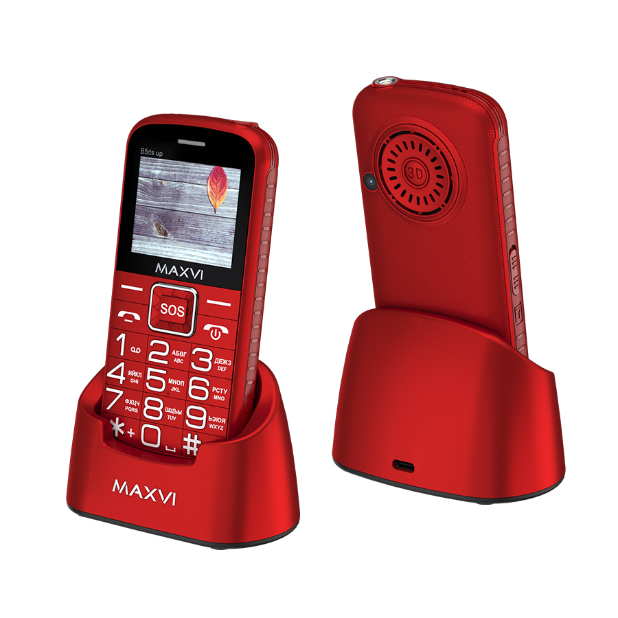 Мобильный телефон MAXVI B5ds up красный