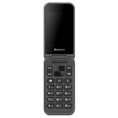 Мобильный телефон Xenium X680, 2.8" 320x240 TN, BT, 1xCam, 2-Sim, 1800 мА⋅ч, USB Type-C, темно-серый (CTX680DG/00) б/у, незначительные следы эксплуатации, редкие потертости, полный комплект