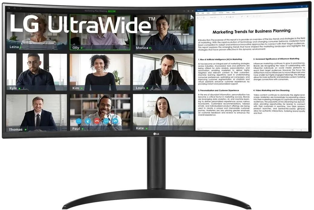 Монитор 34" LG UltraWide 34WR55QK-B черный