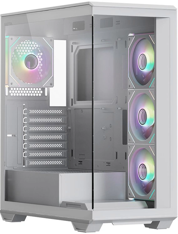 Корпус XASTRA Q600 4ARGB-C10, Midi-Tower, без БП, белый