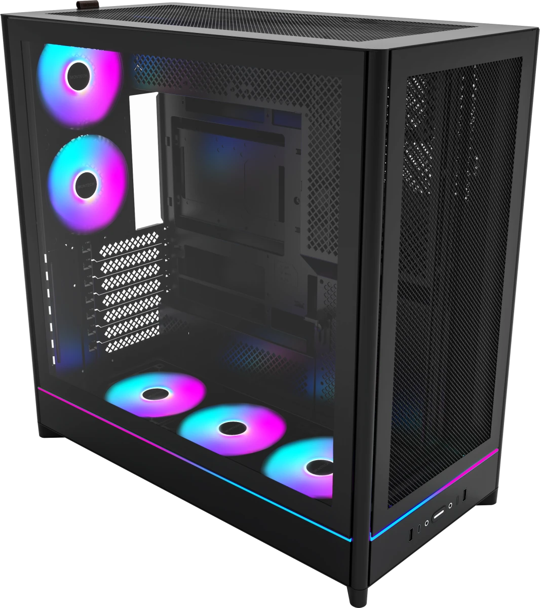 Корпус MONTECH HS01 Pro, Midi-Tower, без БП, черный