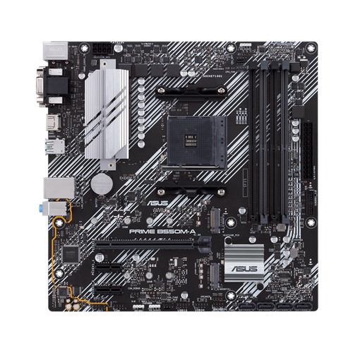 Материнская плата ASUS PRIME B550M-A, SocketAM4, AMD B550, 4xDDR4, PCI-Ex16, 4SATA3, 7.1-ch, 8 USB 3.2, mATX б/у