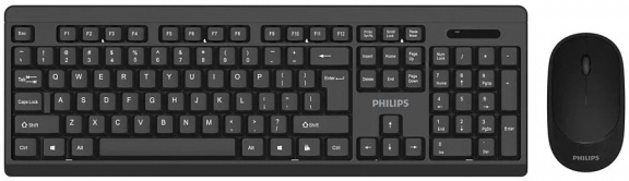 Клавиатура + мышь Philips SPT6324, USB, черный (SPT6324B/60)