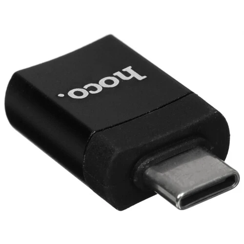 Переходник (адаптер) USB Type-C(M)-USB(Af), черный, HOCO (6931474762016)