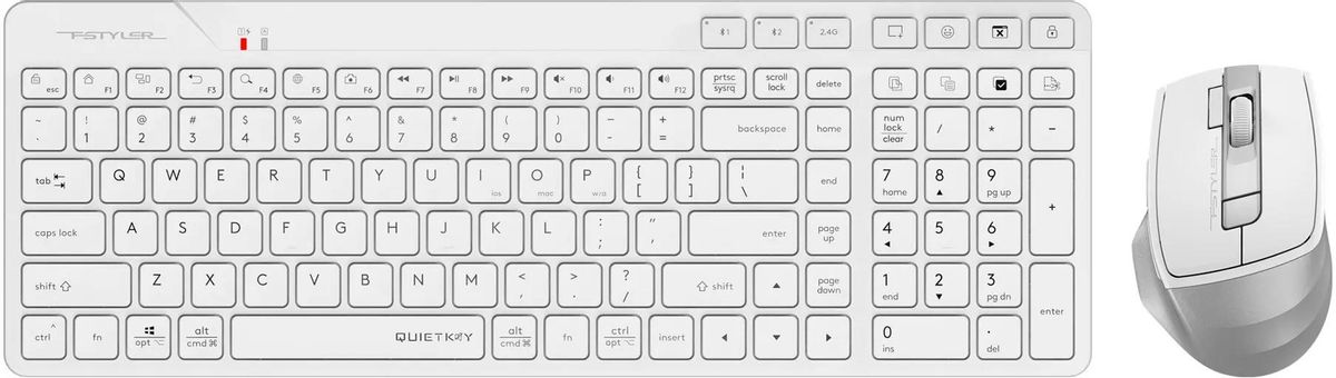 Клавиатура + мышь A4Tech Fstyler FB2800C Air2, USB, белый (FB2800C Air2 White)