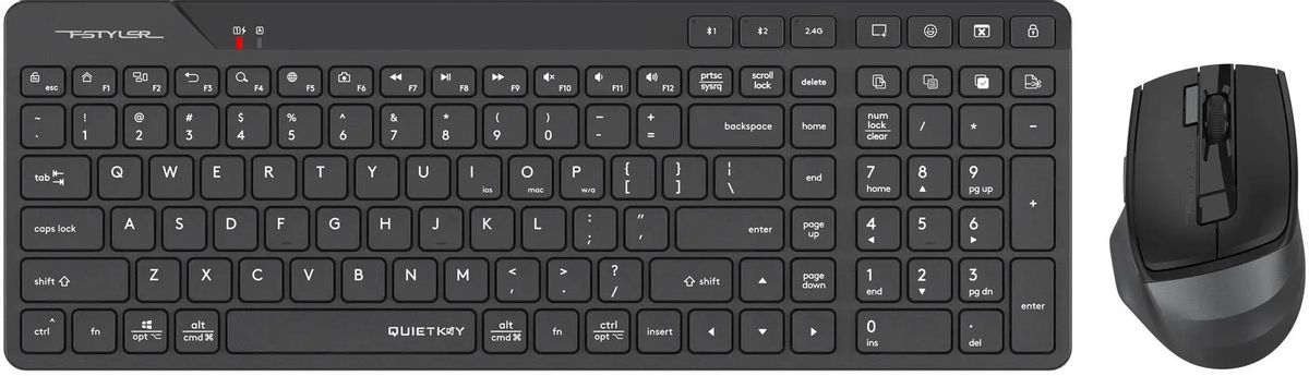 Клавиатура + мышь A4Tech Fstyler FB2800C Air2, USB, черный (FB2800C Air2 Black)
