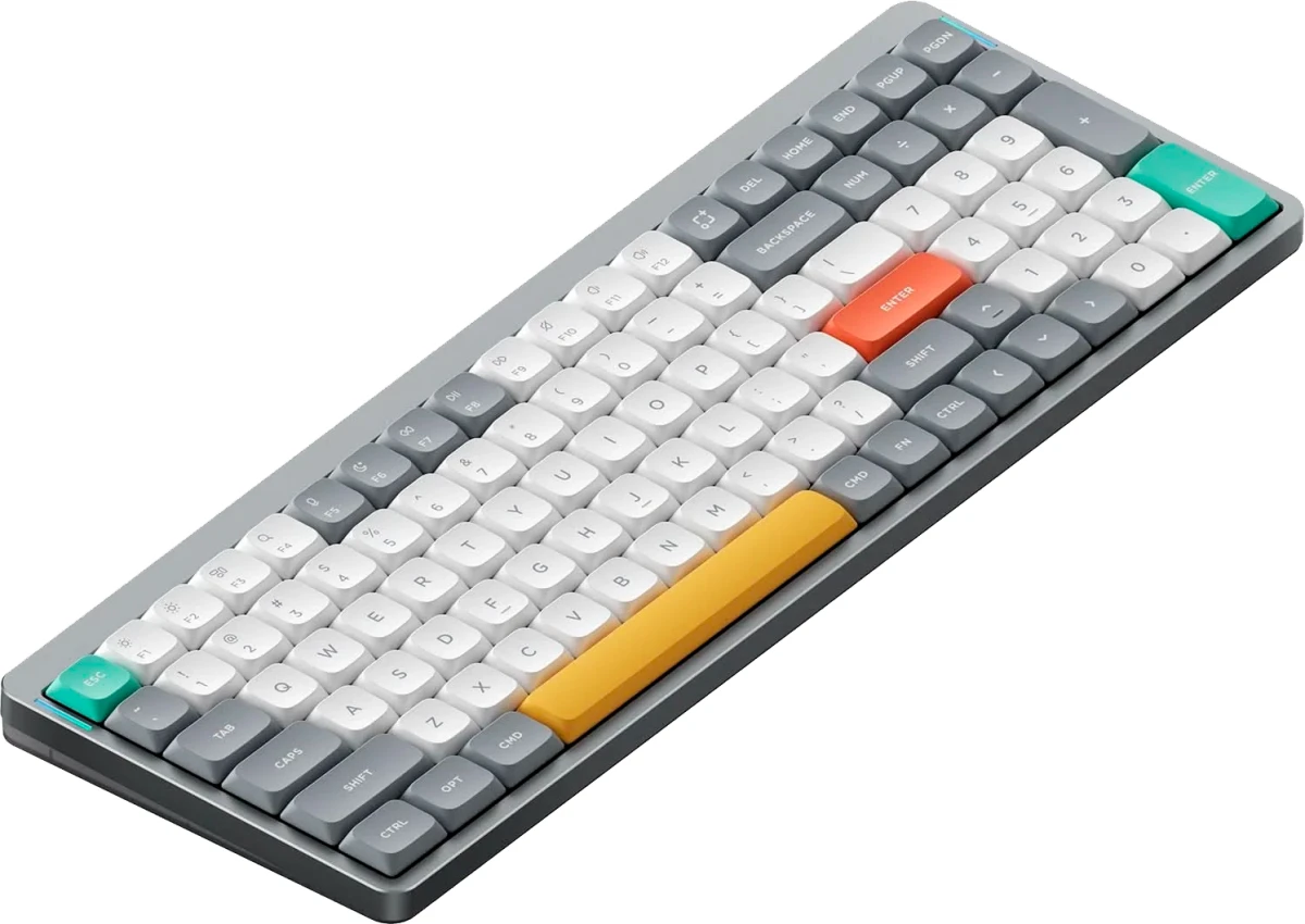 Клавиатура Nuphy AIR96 V2, Радиоканал/USB, белый/серый (AIR96v2-LG-25) Английская раскладка!!!