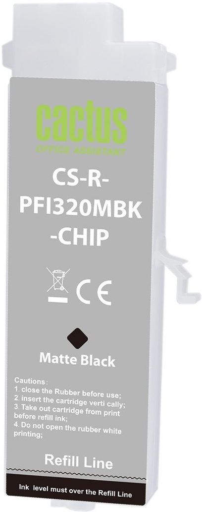 Перезаправляемый картридж Cactus (CS-R-PFI320MBK-CHIP)