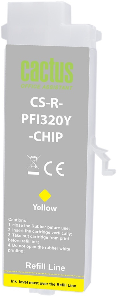 Перезаправляемый картридж Cactus (CS-R-PFI320Y-CHIP)