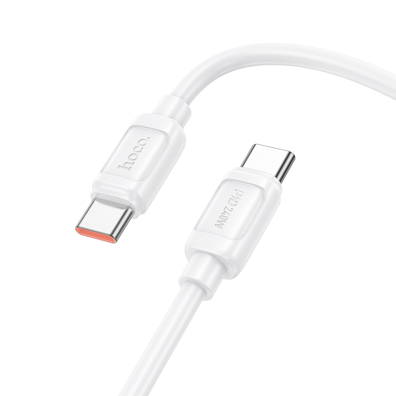 Кабель USB Type-C(m)-USB Type-C(m), 1.2 м, белый, HOCO X115 (52025)