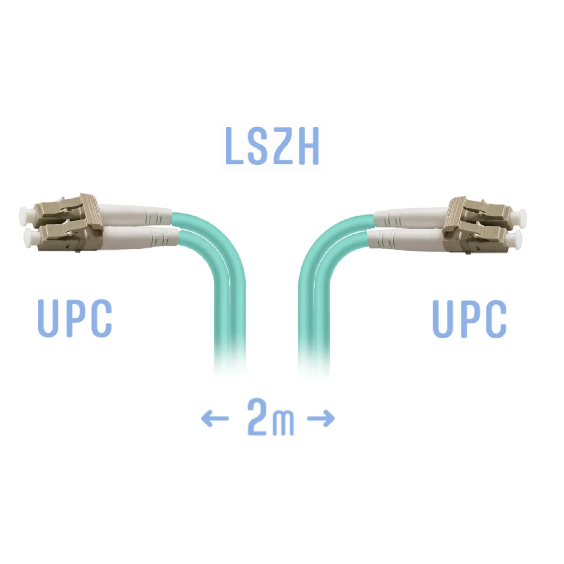 Патч-корд оптический SNR многомодовый, двойной, 2 м (BO-PC-LC/UPC-MM-DPX-2m)