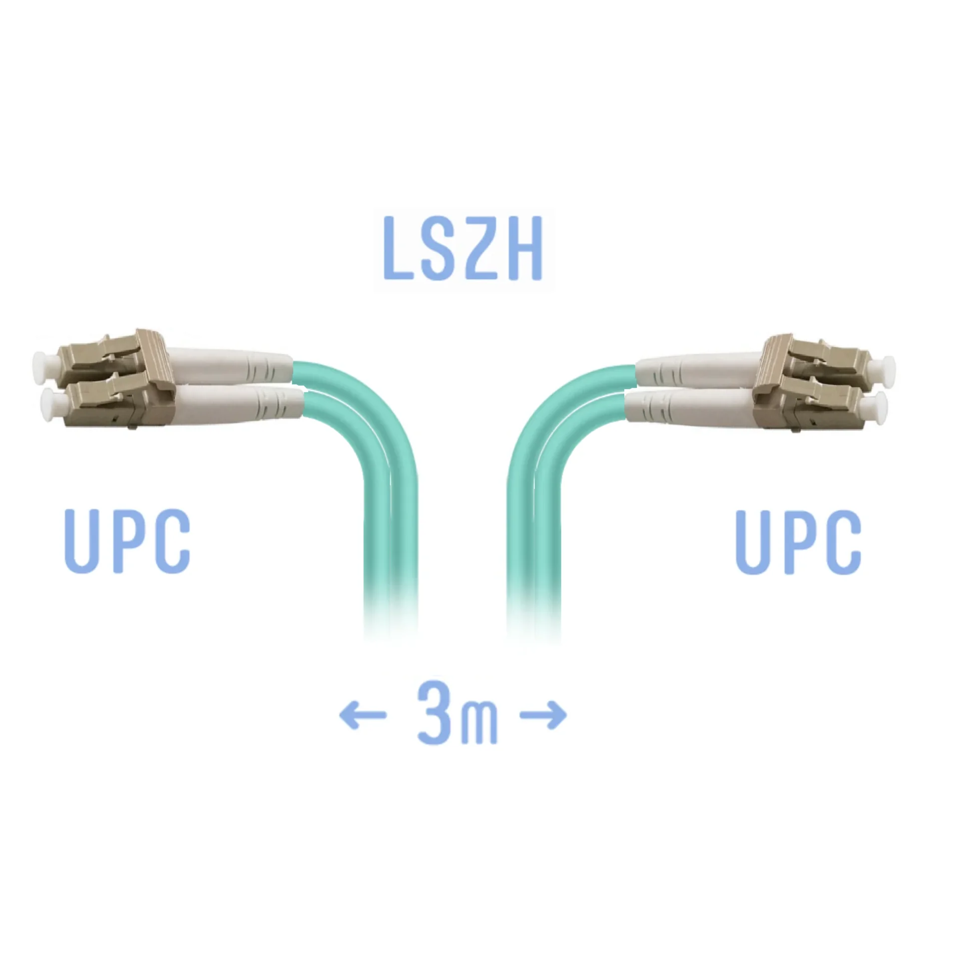 Патч-корд оптический SNR многомодовый, двойной, 3 м (BO-PC-LC/UPC-MM-DPX-3m)