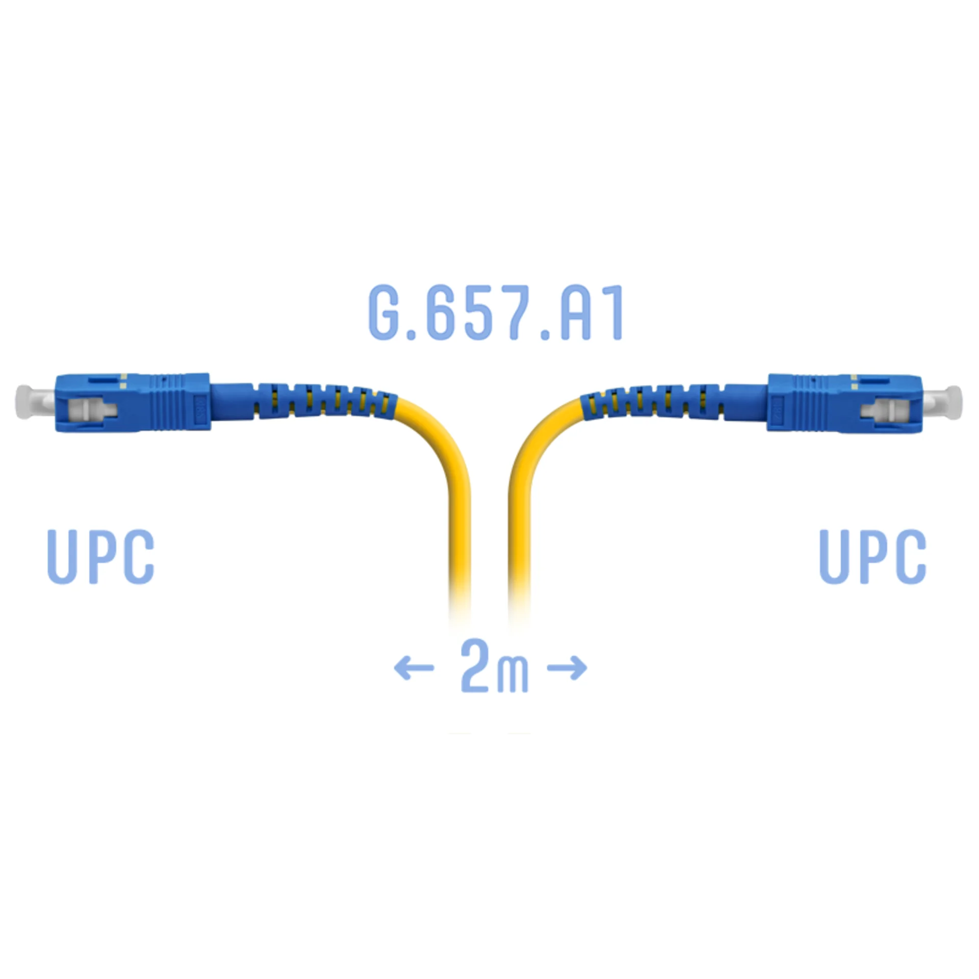 Патч-корд оптический SNR одномодовый, одинарный, 2 м (BO-PC-SC/UPC-A-2m)
