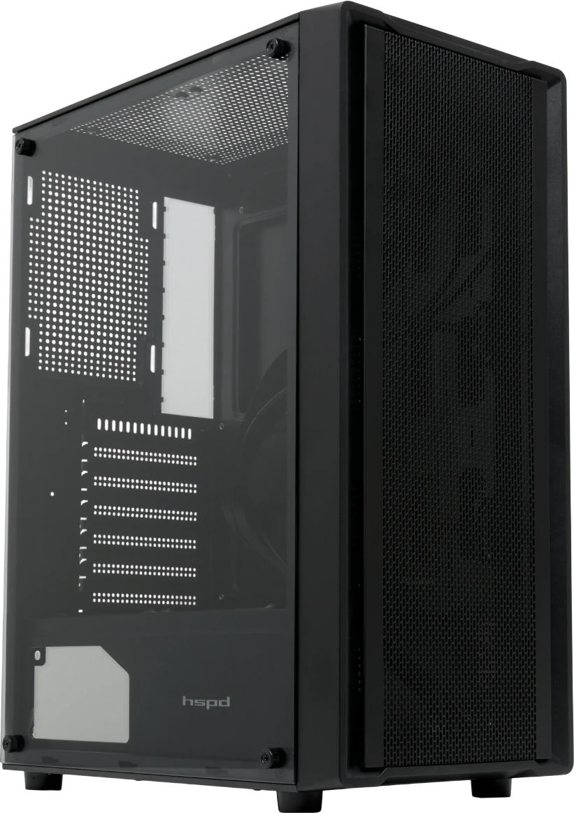 Корпус HSPD M530, Midi-Tower, без БП, черный