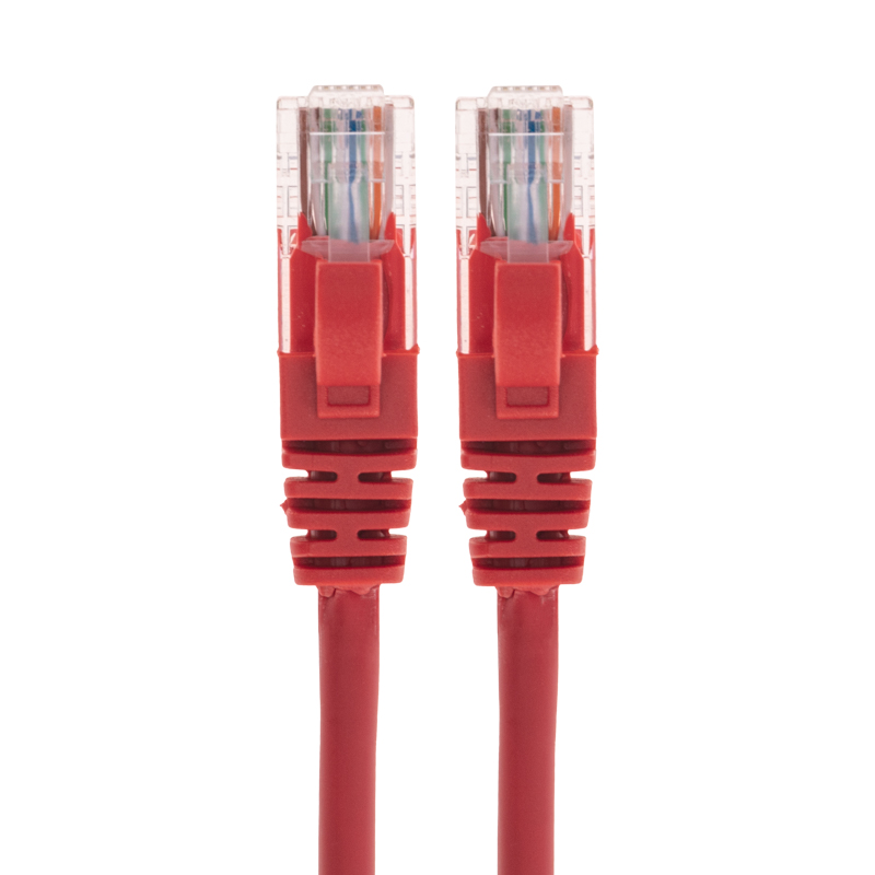 Патч-корд Maxicord UTP, кат.5e, 2 м, RJ45-RJ45, красный (MC-PC-U5-R45-RD-2)