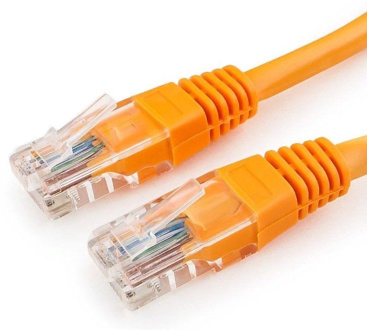 Патч-корд Maxicord UTP, кат.5e, 1 м, RJ45-RJ45, оранжевый (MC-PC-U5-R45-OR-1)