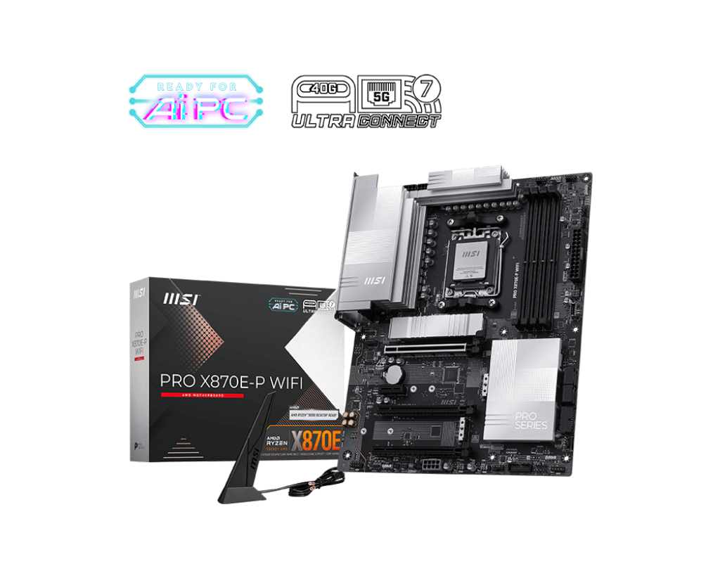 Материнская плата MSI PRO X870E-P WIFI, AM5, AMD X870, ATX