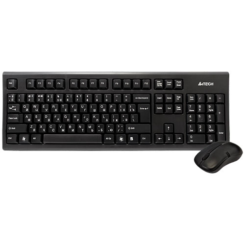 

Клавиатура + мышь A4Tech G3100 беспроводной USB, Черный, G3100