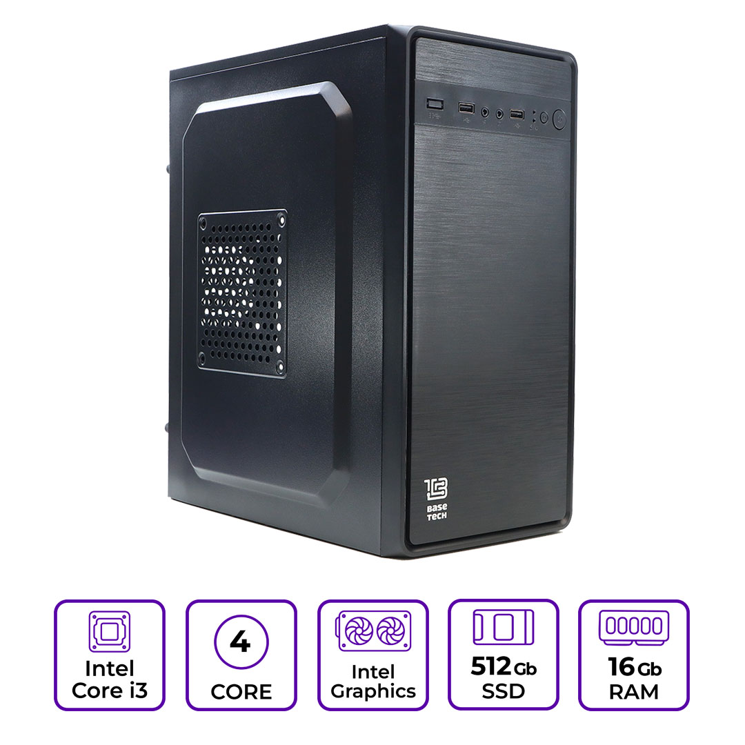 Системный блок BaseTech Middle BSMMN09 (BSMMN09-I12100-16-512-B-без ОС)