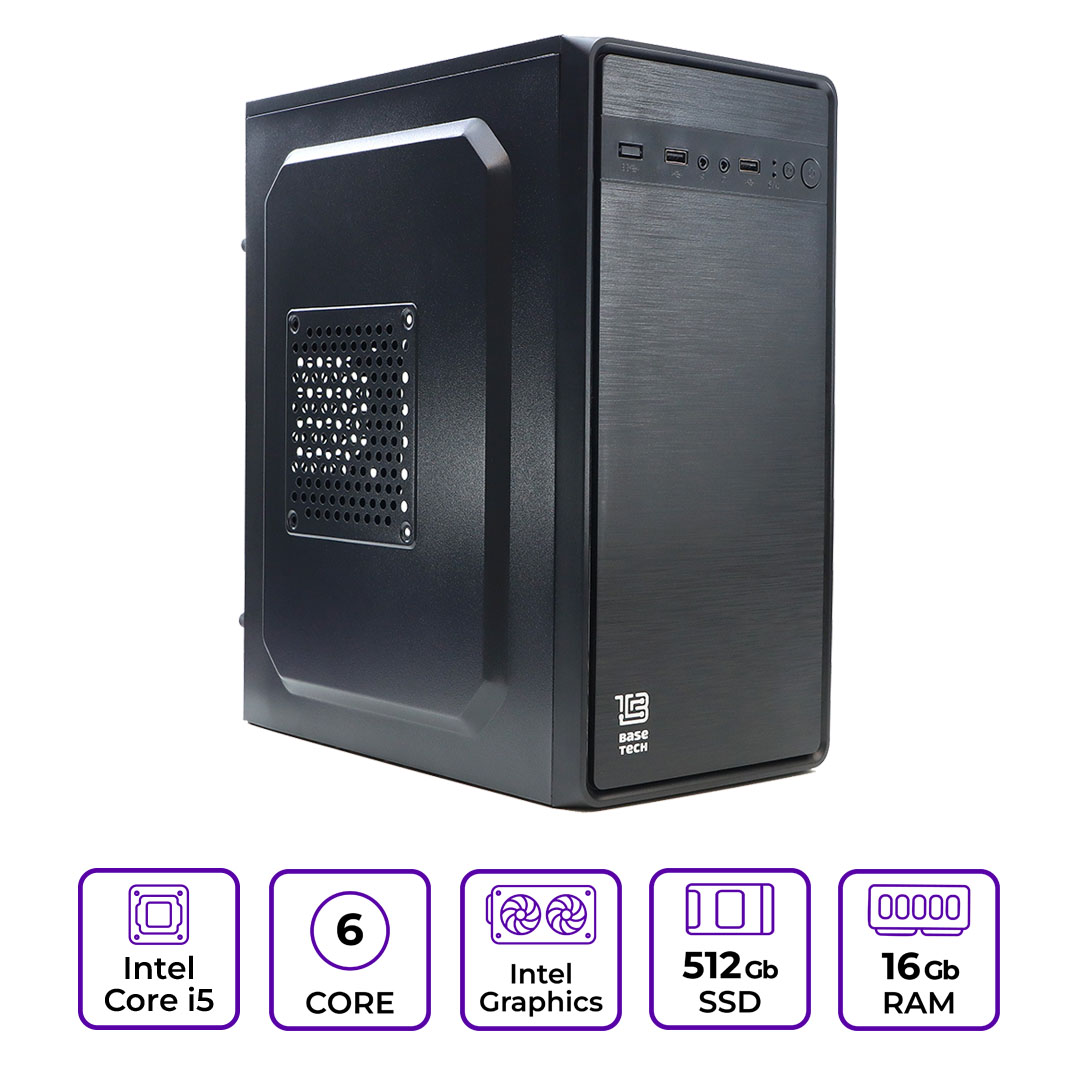 Системный блок BaseTech Middle BSMMN13 (BSMMN13-I10500-16-512-B-без ОС)