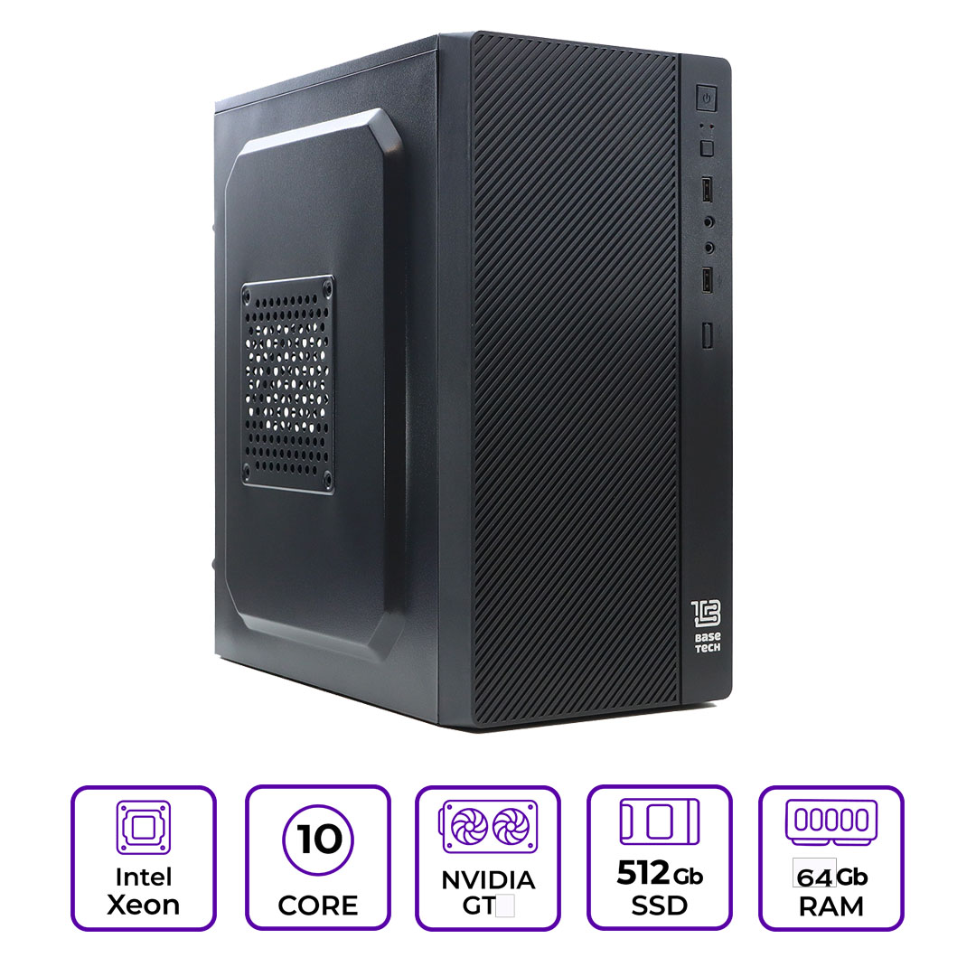 Системный блок BaseTech Pro BSPMN02 (BSPMN02-X2680v2-64-512-G710-B-без ОС)