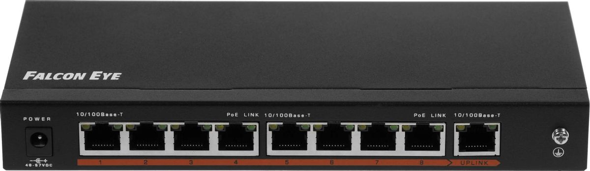 

Коммутатор Falcon Eye FE-108E-POE, кол-во портов: 8x100 Мбит/с, кол-во SFP/uplink: RJ-45 1x100 Мбит/с, PoE: 8x15.4 Вт (макс. 120 Вт) (00-00103033), FE-108E-POE
