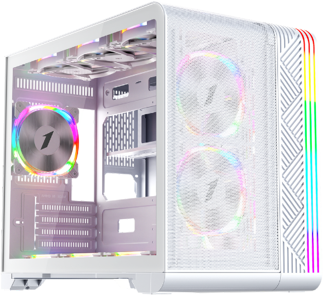 Корпус 1STPLAYER VT6, Mini-Tower, без БП, белый