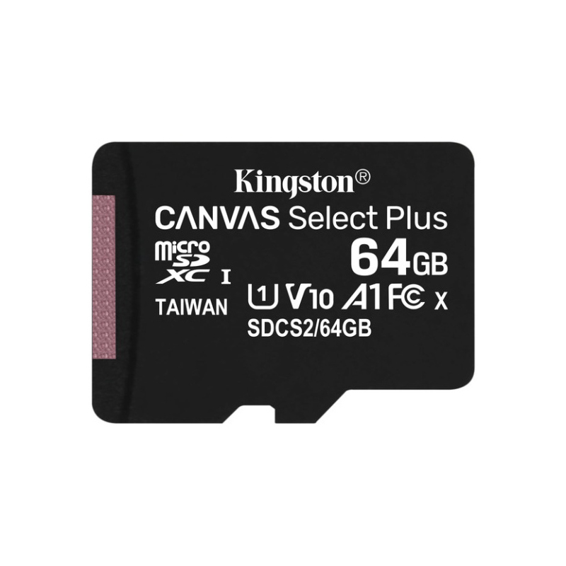 Карта памяти 64Gb microSDXC Kingston Canvas Select Plus Class 10 UHS-I U1 V10 A1 (SDCS2/64GB) б/у, отказ от покупки, без упаковки, комплект только microSDXC