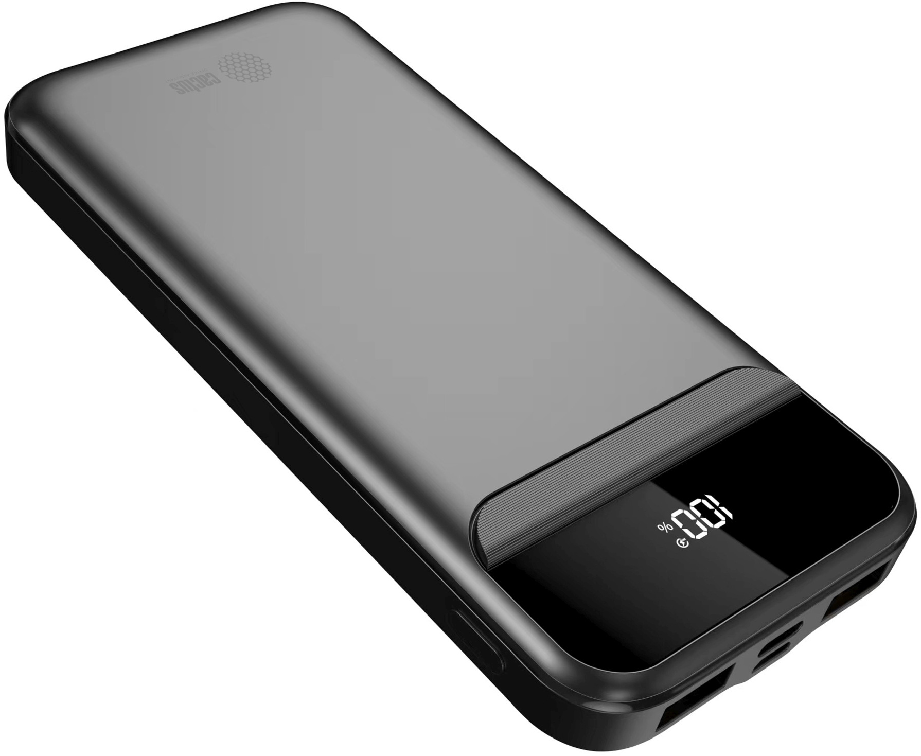 Портативный аккумулятор (Powerbank) Cactus CS-PBFSCA-10000, 10000 мА·ч, 2xUSB, 4.5А, Type-C, QC, черный (CS-PBFSCA-10000) б/у, следы эксплуатации