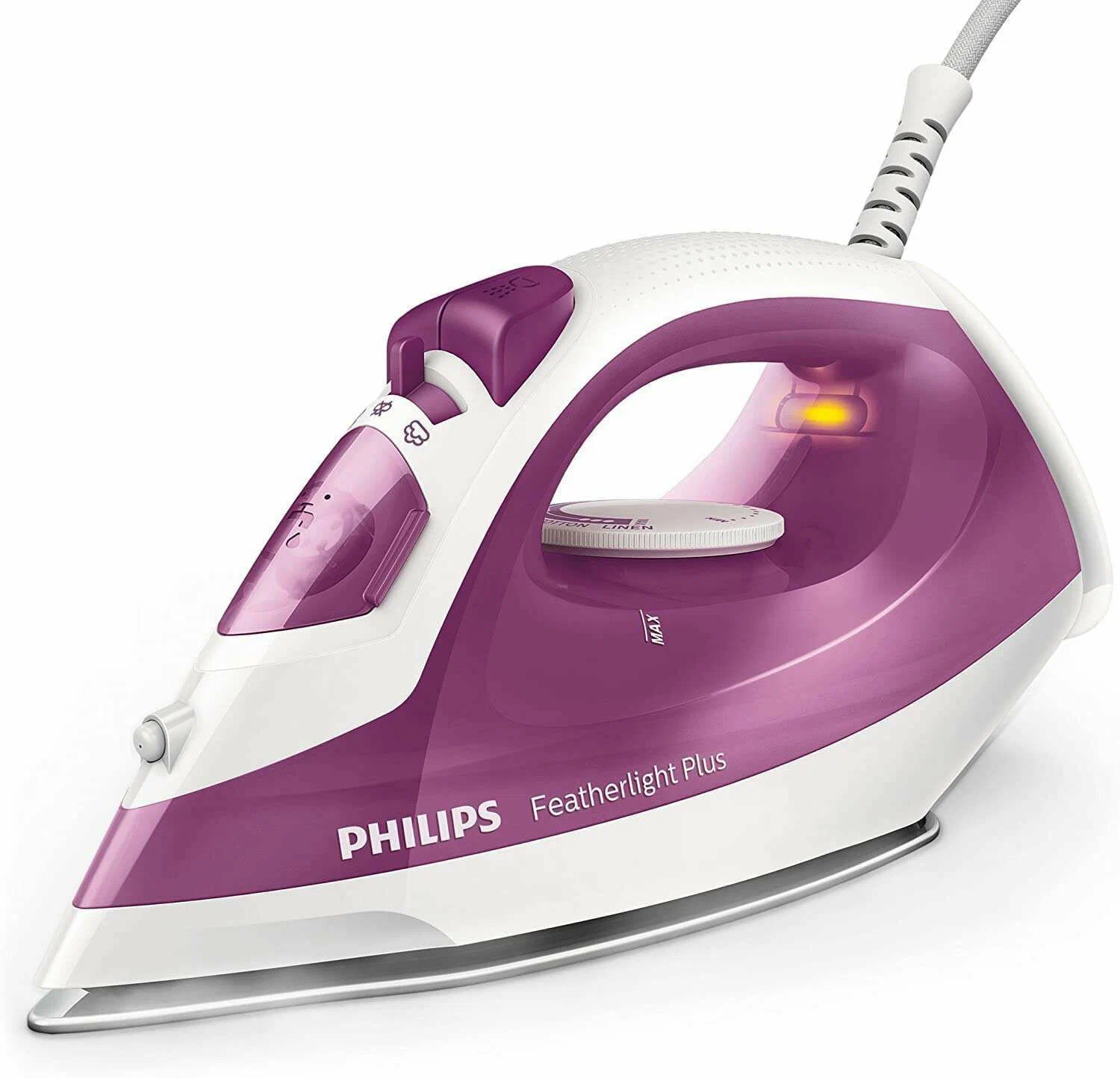 Утюг Philips Featherlight Plus GC1426/30 1.4 кВт, длина шнура 2 м, фиолетовый/белый (GC1426/30) б/у, плохая упаковка