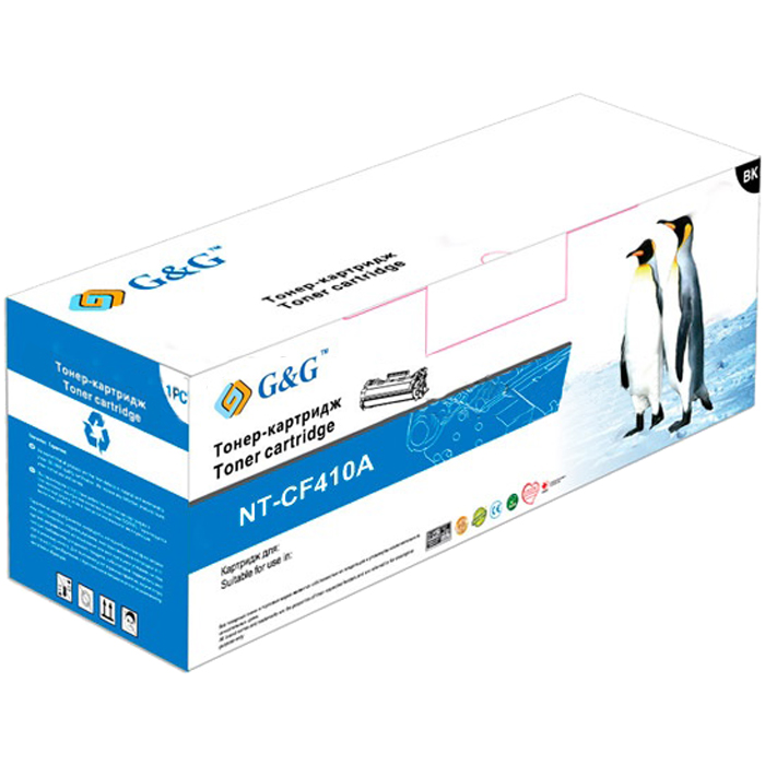 

Картридж лазерный G&G GG-CF410A/NT-CF410A, черный, 2300 страниц, совместимый для Color LaserJet Pro M452dn / M452nw / MFP M377dw / MFP M477fdn / MFP M477fdw / MFP M477fnw