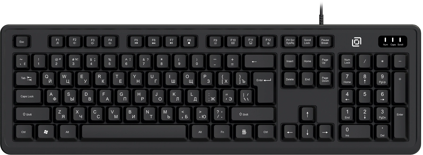 Клавиатура Oklick K175, USB, черный (2069432)