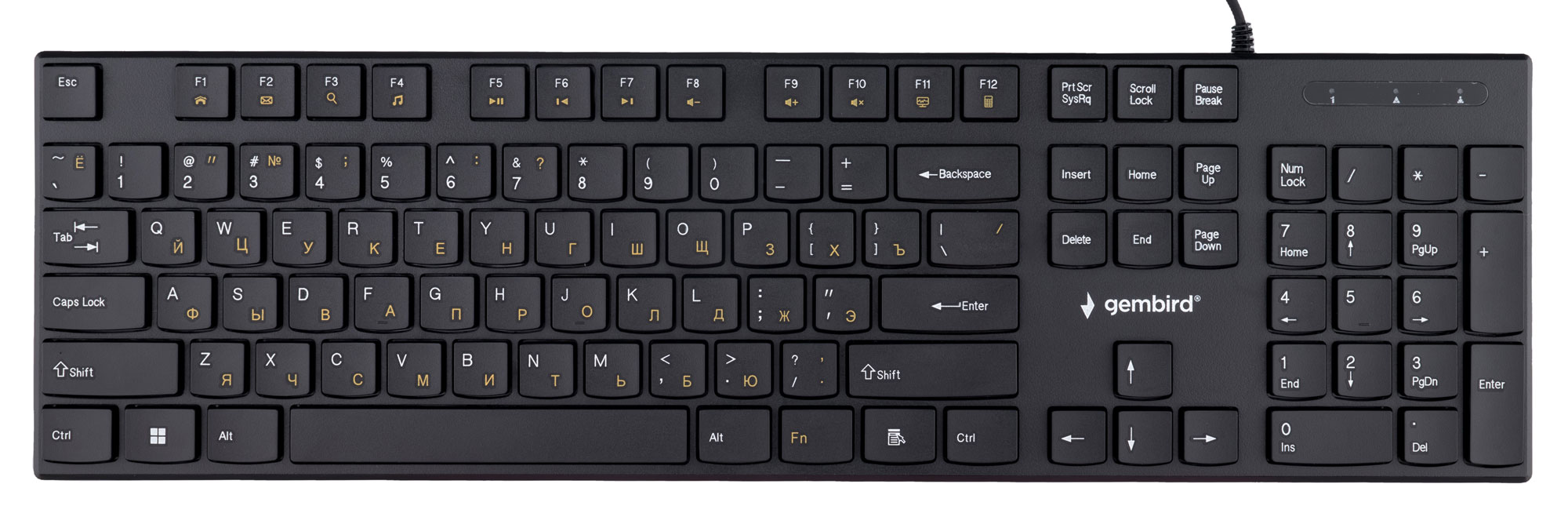 Клавиатура Gembird KB-250, USB, черный (KB-250)