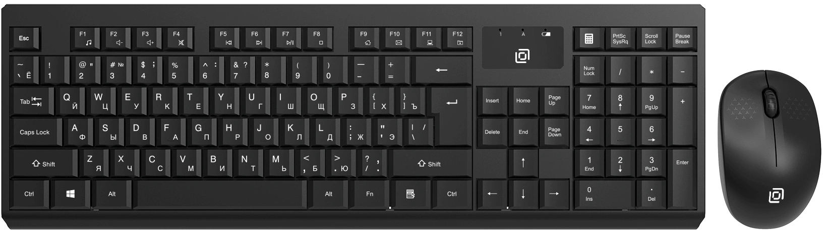 Клавиатура + мышь Oklick S269W, USB, черный (2070303)