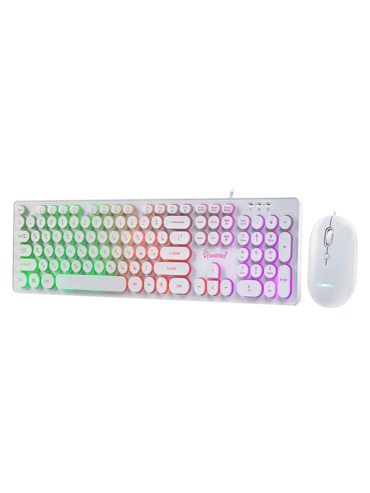 Клавиатура + мышь SmartBuy ONE 328327, USB, белый (SBC-328327-W)