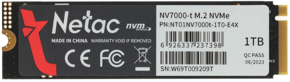 SSD Netac NV7000T 1Tb PCI-E 4.0 x4 (NT01NV7000T-1T0-E4X)